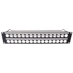 RS PRO Black Steel Rack Panel, 2U, Ventilated Model No 2188297-25