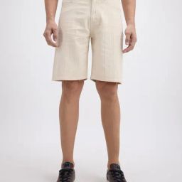 Pepe Jeans Beige Cotton Loose Fit Denim Shorts-image-73