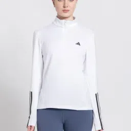 adidas White Striped Sports Sweatshirt-image-36