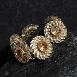 Sohi Gold plated statement cuff bracelet-44