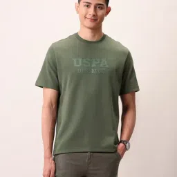 U.S. Polo Assn. Denim Co. Green Cotton Relaxed Fit Printed T-Shirt-image-39