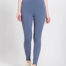 adidas Blue Mid Rise Sports Tights-image-40