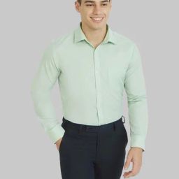 Park Avenue Green Slim Fit Self Pattern Shirt-image-54