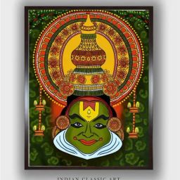Indian Classic Art Multicolor Canvas Abstract Wall Art-45