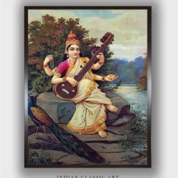 Indian Classic Art Multicolor Canvas Abstract Wall Art-44