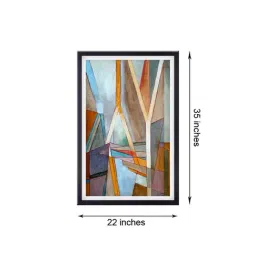 999store Multicolor Abstract Printed Canvas Painting image 5