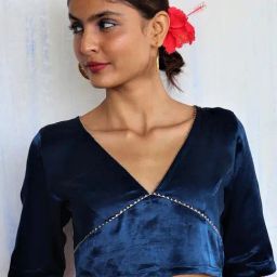 Chidiyaa Blue Roshni Revati Blouse-image-10