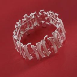 Sohi Women's Silver Metallic Chunky Bracelet-47