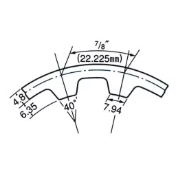 Mitsuboshi Rubber Timing Belt XH Shape (Length 2800 mm, Teeth 128), 1120XH200-image-37
