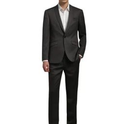 Louis Philippe Grey Slim Fit Two Piece Suit-image-69