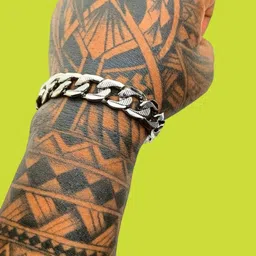 Dynamic Retail Global Men Silver-Plated Link Bracelet-34