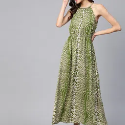 Zima Leto Women Beige & Animal Print Maxi Dress-picture-37