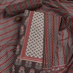 Meena Bazaar Floral Printed Unstitched Dress Material-16