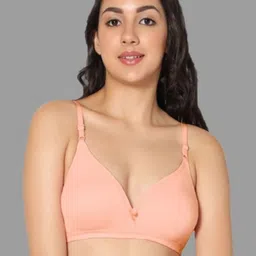 Eden Pack of 2 Solid Cotton Non Wired Non Padded Medium Coverage Bra image 2
