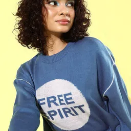 The Roadster Life Co. Self Design Typography Pullover Sweater-image-66