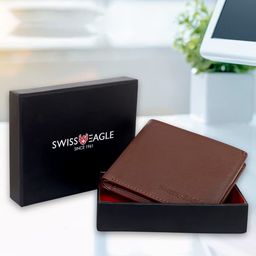 Swiss Eagle Men Textured Leather Two Fold Wallet-image-68