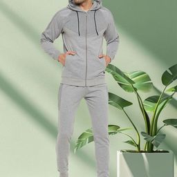 WILD WEST Men Cotton Hood Long Sleeves Tracksuits-image-93
