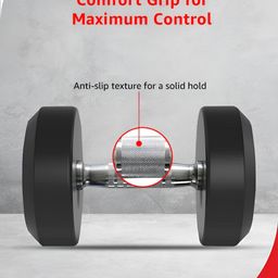 PowerMax Fitness Set Of 2 Round Fixed Weight Dumbbell - 25 kg Each image 3