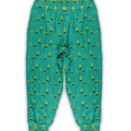 Kiddopanti Arrows Printed Smocking Harem Pant - Green-image-60