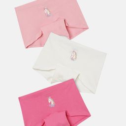 Mackly Pack Of 3 Unicorn Printed Boxer Briefs - White Dark Pink-image-22