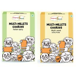 Sampoorna Satwik Combo Pack Multi Millets Cookies Italian Spicy  & Multiseed Dryfruits - 250 g each-image-73