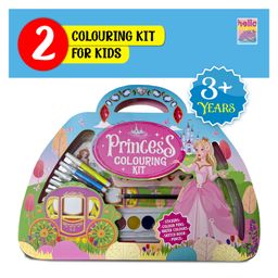 Hello Friend Books Princess Colouring Kit: The Ultimate Art Kit for Kids- Includes Stickers, Colour Pens, Water Colours, Sketch Books and Pencils-15