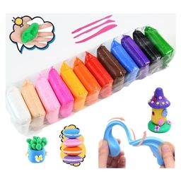 Domenico Bounce Clay 12 Different Color Fluffy Foam Clay With Tools Pack of 12 - Multicolour-1
