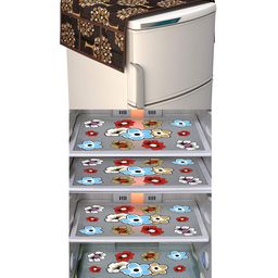 Dakshya Industries Fridge Top Cover and Fridge Mat Combo Set of 5-picture-43