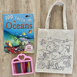 Little Canvas DIY Colouring Little Mermaid Tote Bag-22