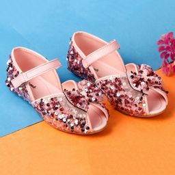 boyz n galz Sequin Embellished &Bow Applique Detailed Ballerinas - Pink-image-54