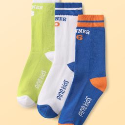 Pine Kids Cotton Knit Ankle Length Designed Socks Pack of 3 (Color May Vary)-image-67