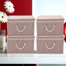 Aura Cream-Coloured Set of 4 Regular Drawer Organiser Organisers-12
