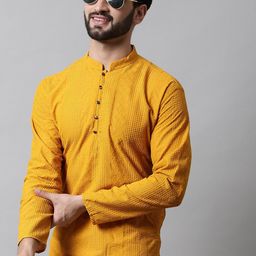 Jompers Men Embroidered Regular Chikankari Pure Cotton Kurta with Pyjamas-picture-58