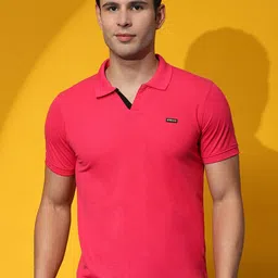 Cloak & Decker by Monte Carlo Men Solid Polo Collar T-shirt-picture-35