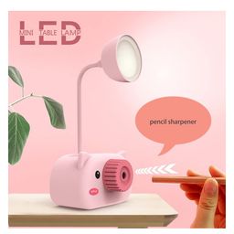 Vinmot Piggy Theme LED Lamp For Study With Mobile Holder and Sharpener - Multicolor image 4