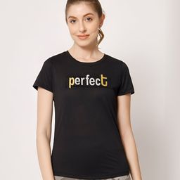 PERFKT-U Women Typography Printed Raw Edge T-shirt-image-16