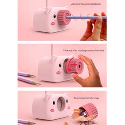 Vinmot Piggy Theme LED Lamp For Study With Mobile Holder and Sharpener - Multicolor image 5