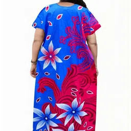 AAKARSHANA CREATION Green Pure Cotton Maxi Printed Nightdress-picture-27