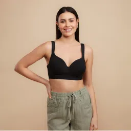 Nykd by Nykaa Breathe Cotton Lift Bra - NYB227 Black-picture-27