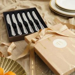 Pure Home and Living Silver Stainless Steel Textured Cutlery sets-26