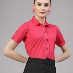 Style Quotient Dark Pink Regular Fit Shirt-87