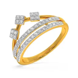 Kisna Diamond & Gold Jewellery Nyla 14k (585) Diamond & Gold Ring For Women-picture-34