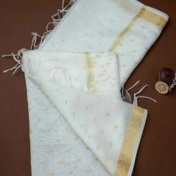 Soch White Woven Pattern Dupatta-37