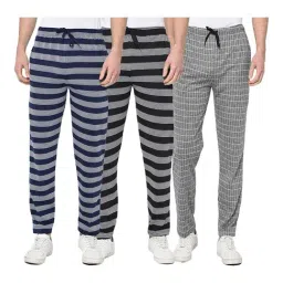 Vimal Jonney Multicolor Cotton Trackpants - Pack of 3-image-87