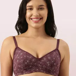 Enamor Purple Non Wired Non Padded Full Coverage Bra-13