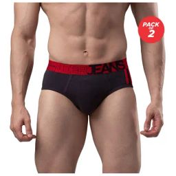 UnderJeans by Spykar Navy Briefs - Pack of 2-image-50