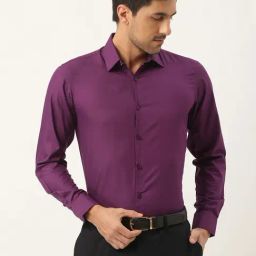 Sojanya Purple Cotton Regular Fit Shirt-picture-29