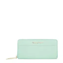 Tommy Hilfiger Banff Green Solid Zip Around Wallet for Women-picture-26