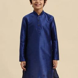 Sanwara Kids Ink Blue Regular Fit Kurta-image-119