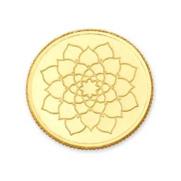 Mia by Tanishq Lotus 24k (999) 5gm Gold Coin-image-11